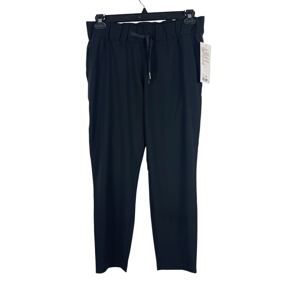 Lululemon On The Fly Pant Woven Womens 8 Black 7/8 Cropped Stretch NWT Athletic